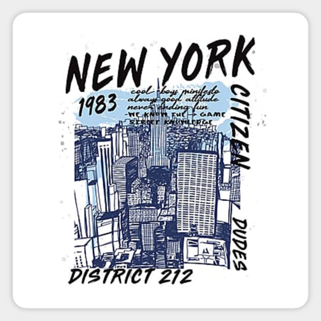 Retro District 212 Sticker by smithlinkmacca